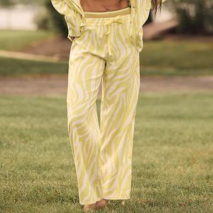 NEW Anthropologie Wide-Leg Flannel Pyjama Bottoms